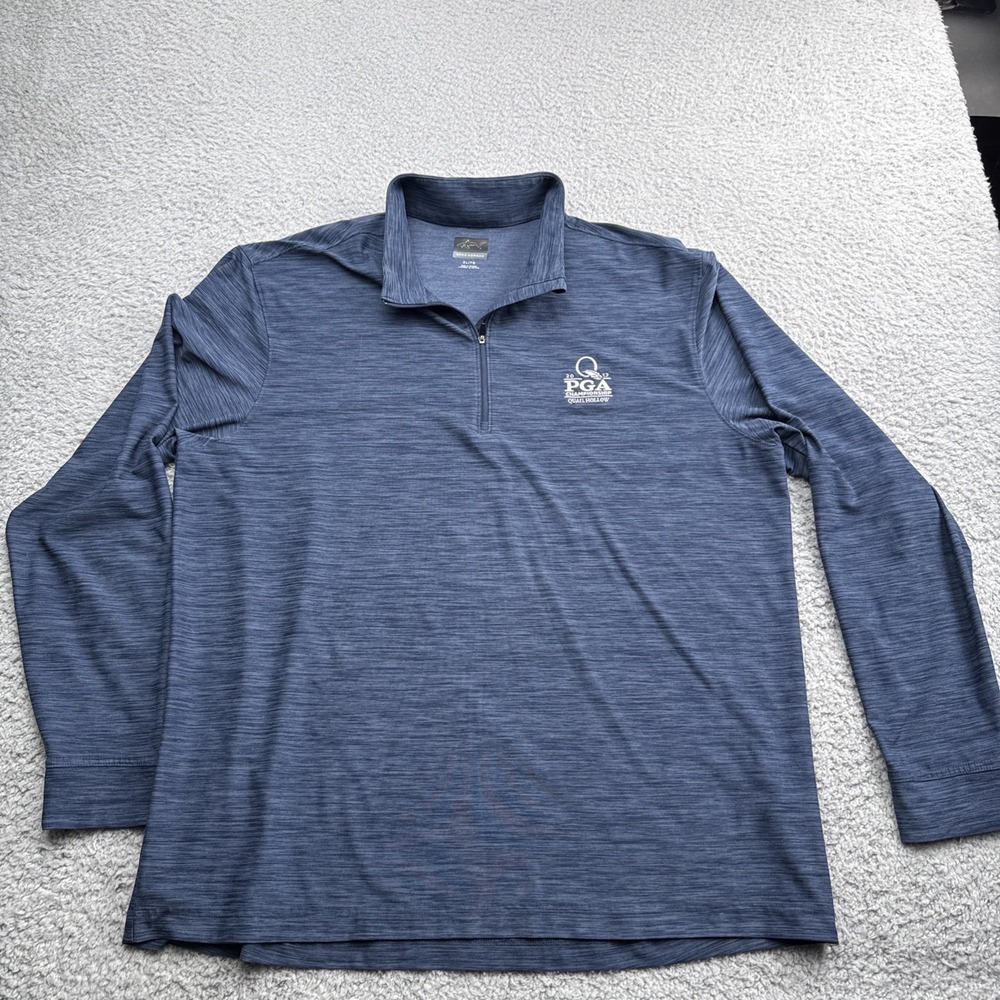 Greg Norman 2017 PGA Championship Quail Hollow 1/4 Zip Pullover Blue Mens XL